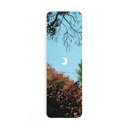 Fall Sky with Crescent Moon Bookmark