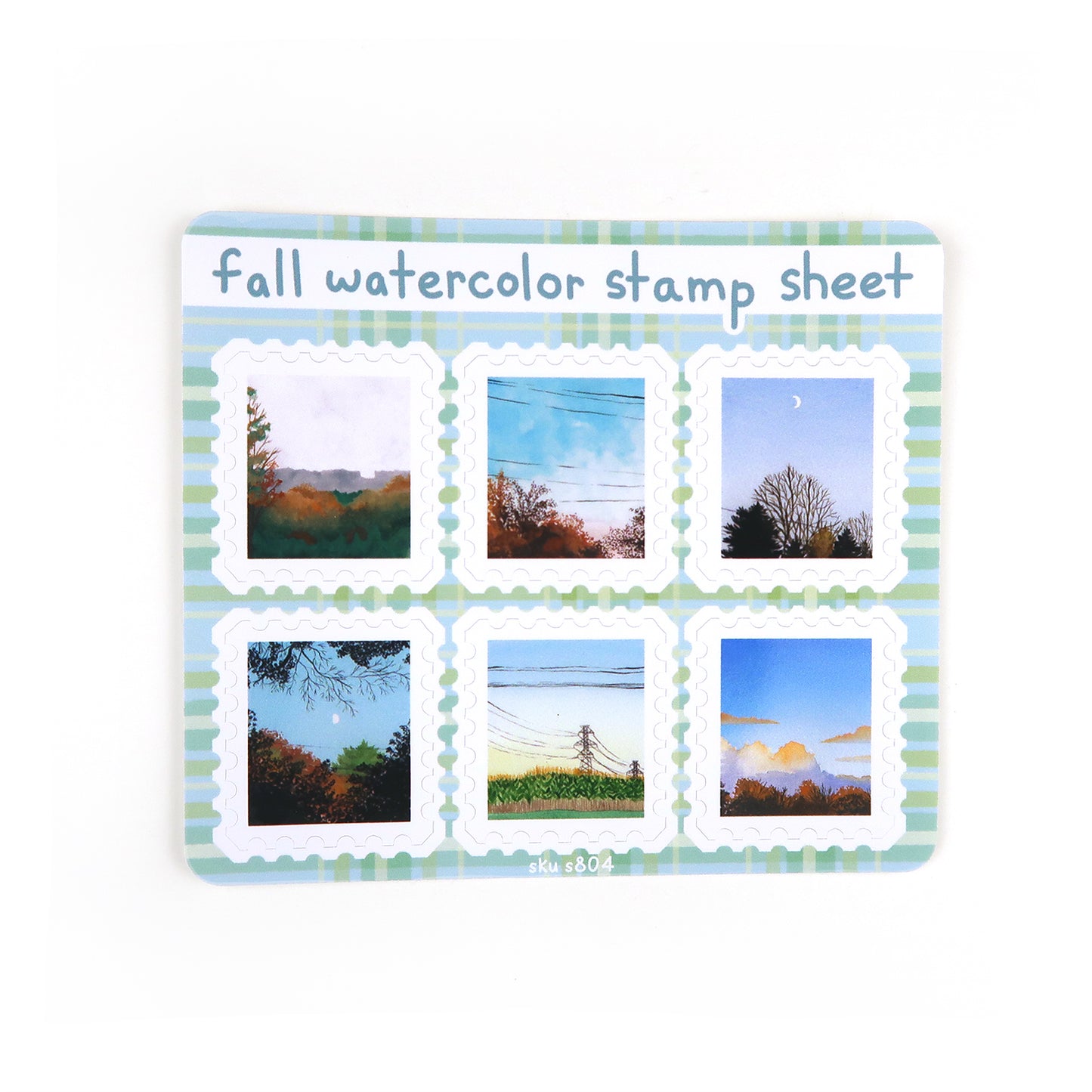 Fall Watercolor Stamps Mini Sticker Sheet