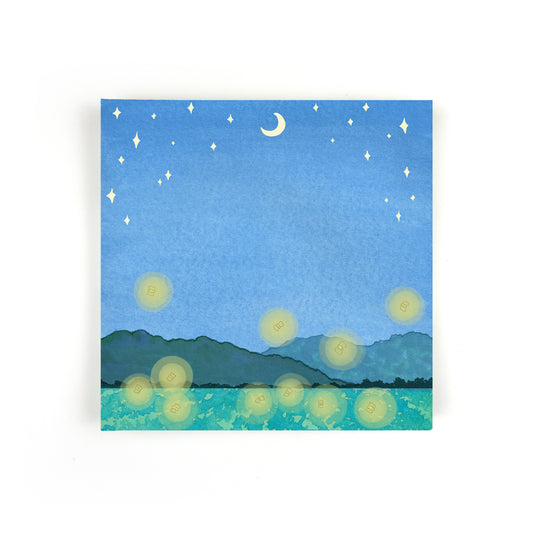 Fireflies Square Notepad - Stationery