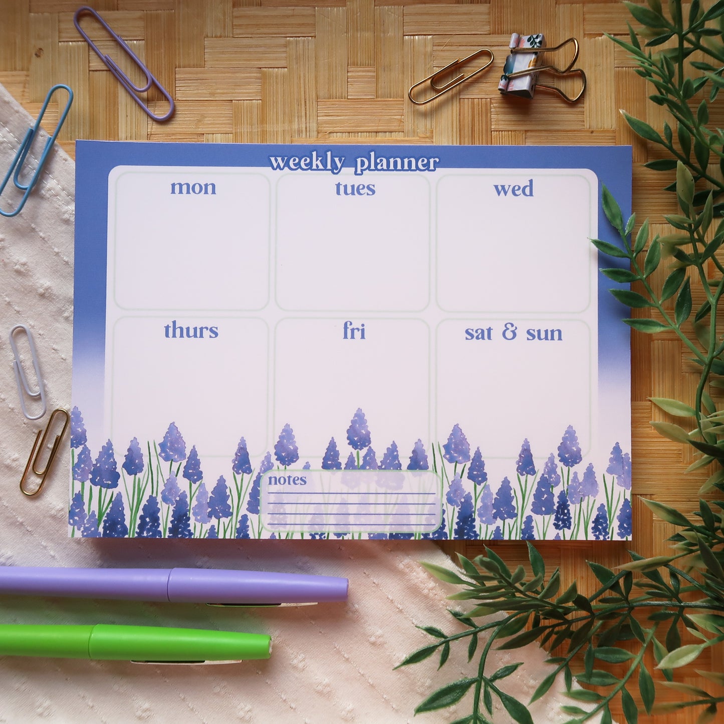 Grape Hyacinths Weekly Planner - Stationery