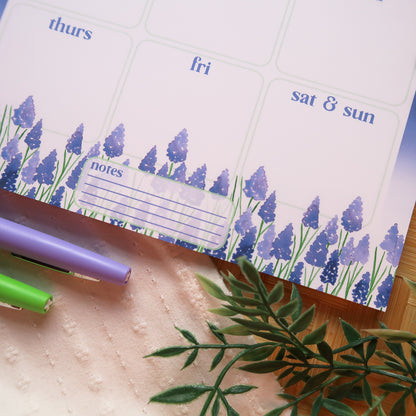 Grape Hyacinths Weekly Planner - Stationery