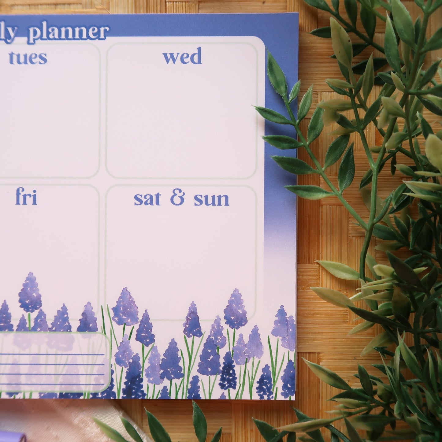 Grape Hyacinths Weekly Planner - Stationery