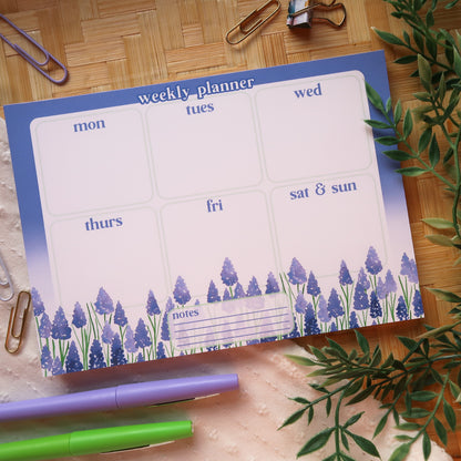 Grape Hyacinths Weekly Planner - Stationery