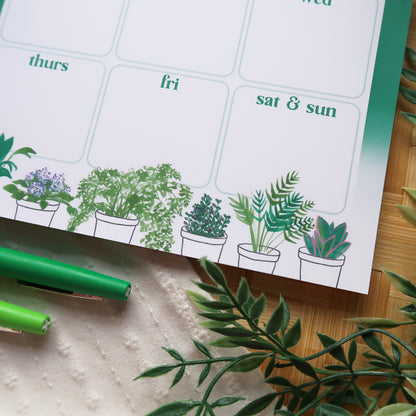 Houseplant Weekly Planner - Stationery