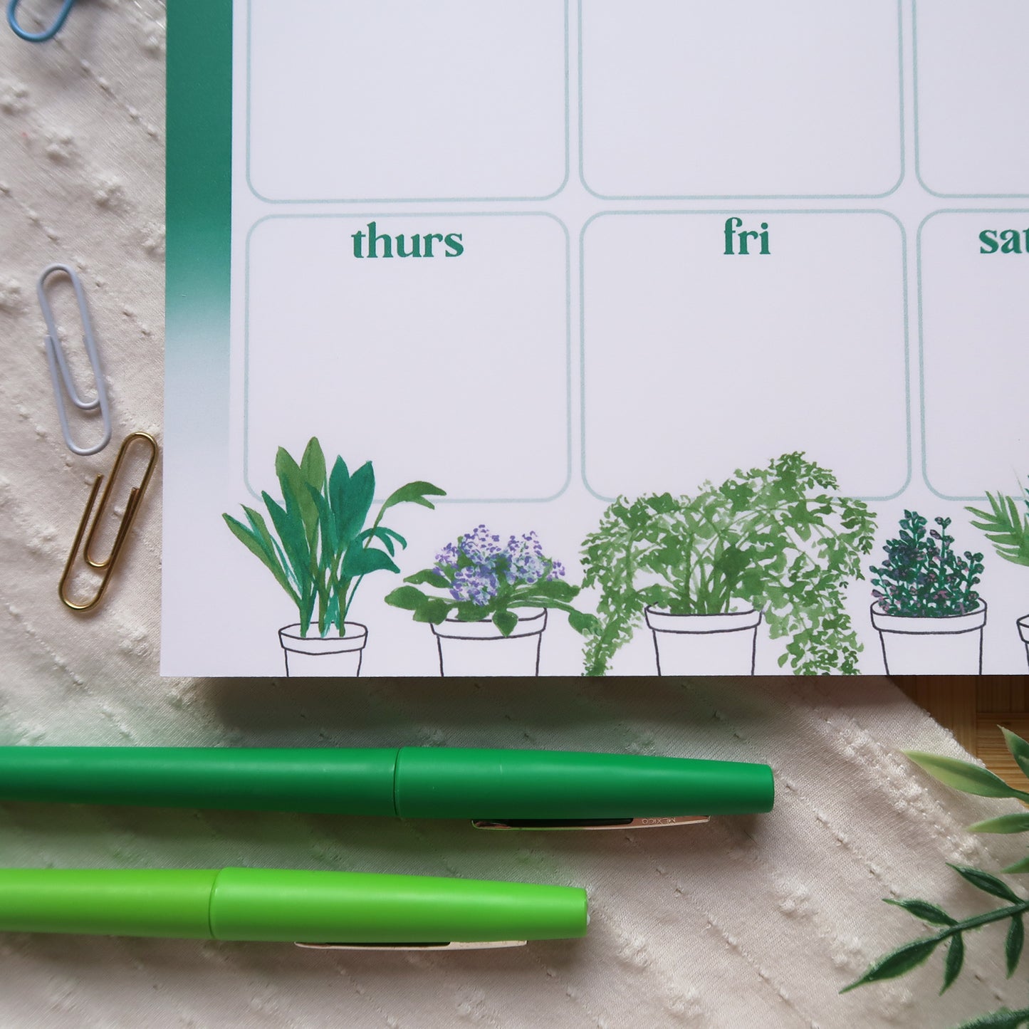 Houseplant Weekly Planner - Stationery