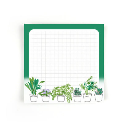 Houseplants Square Notepad - Stationery