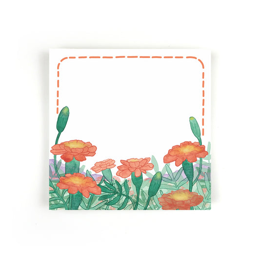 Marigolds Square Notepad - Stationery