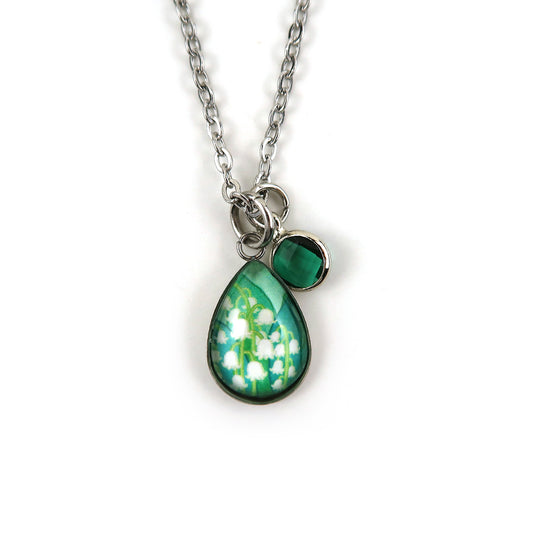 May Birth Flower Necklace - Lily of the Valley