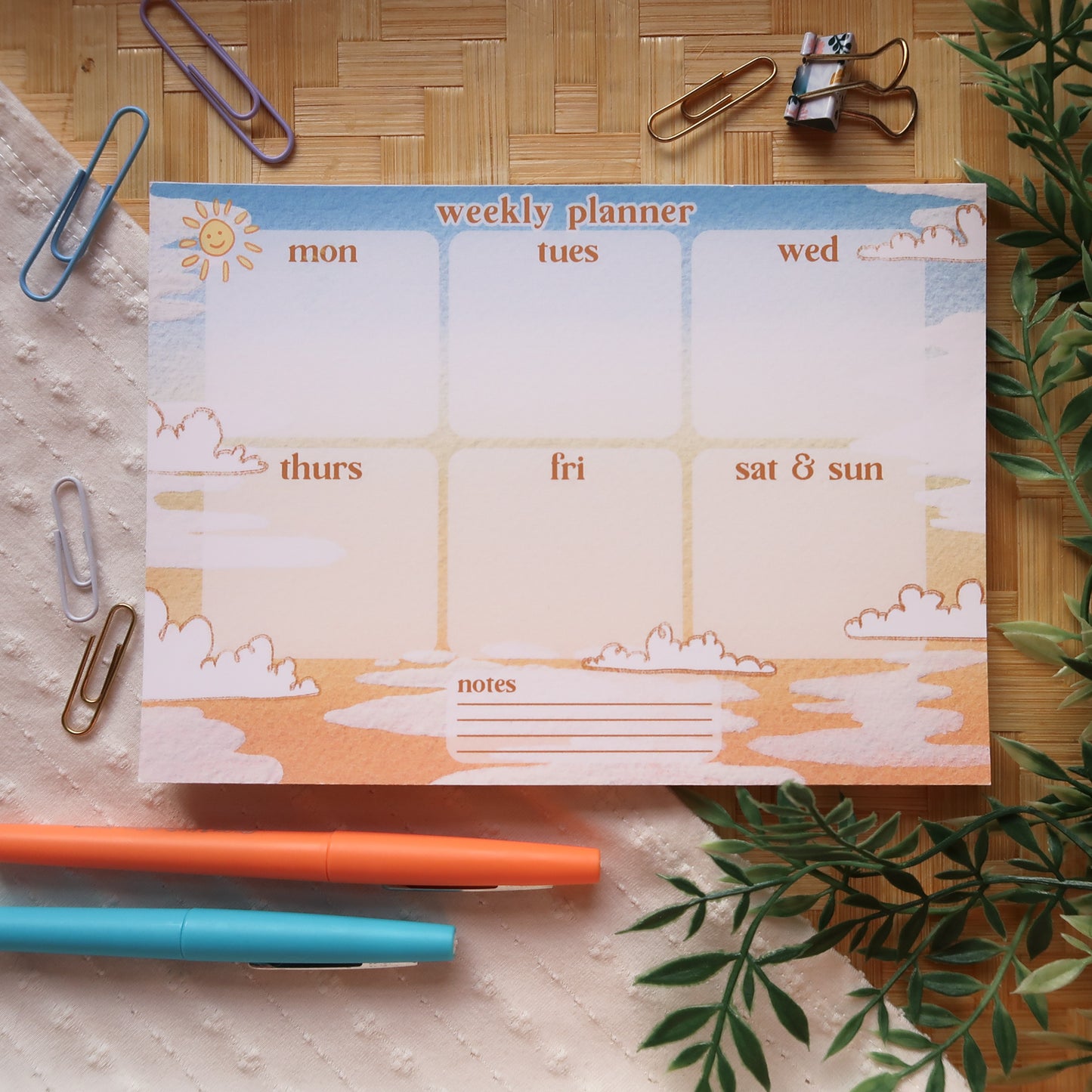 Morning Sky Weekly Planner - Stationery