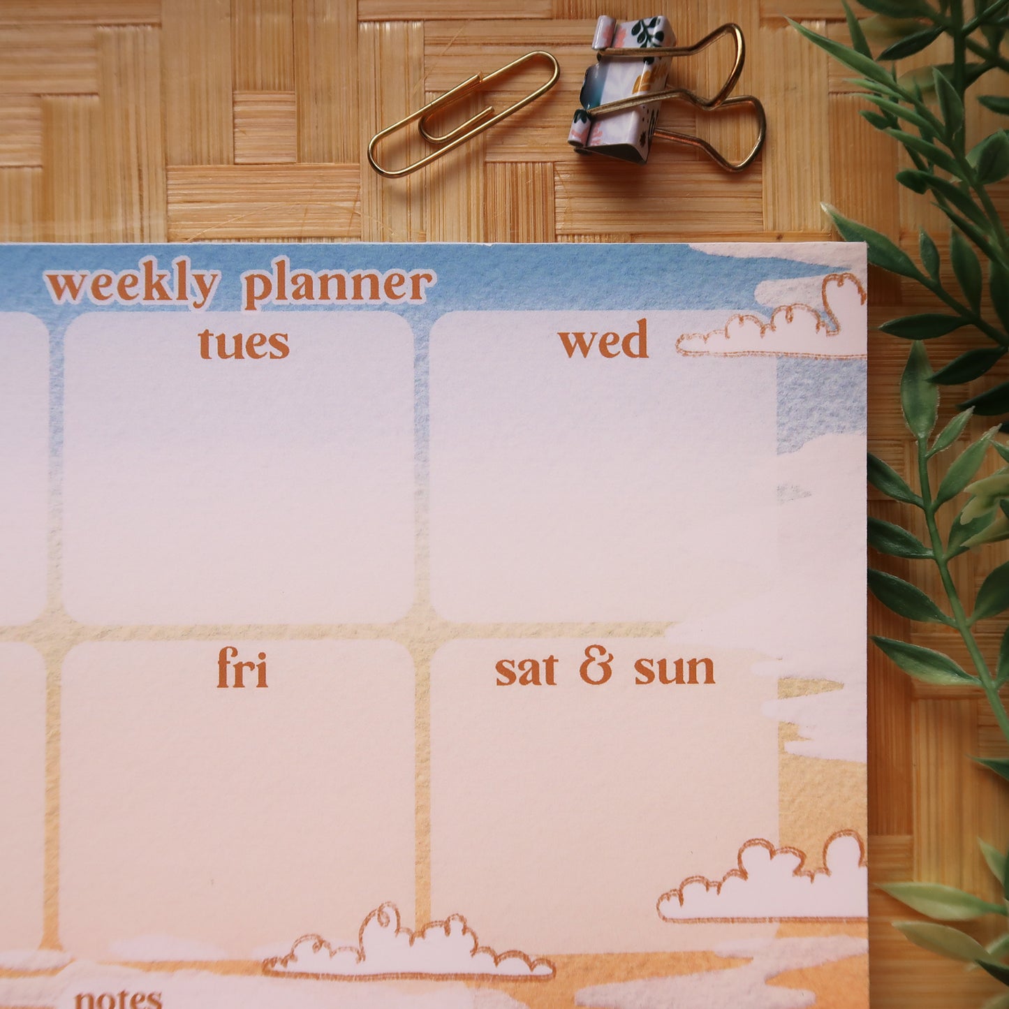 Morning Sky Weekly Planner - Stationery