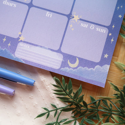 Night Sky Weekly Planner - Stationery