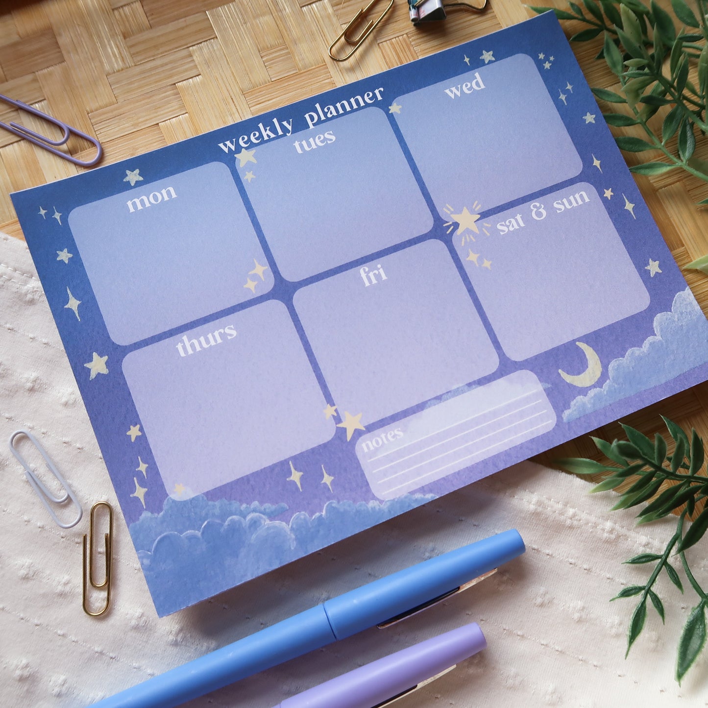 Night Sky Weekly Planner - Stationery