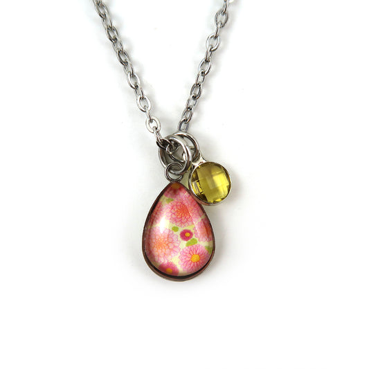 November Birth Flower Necklace - Chrysanthemums