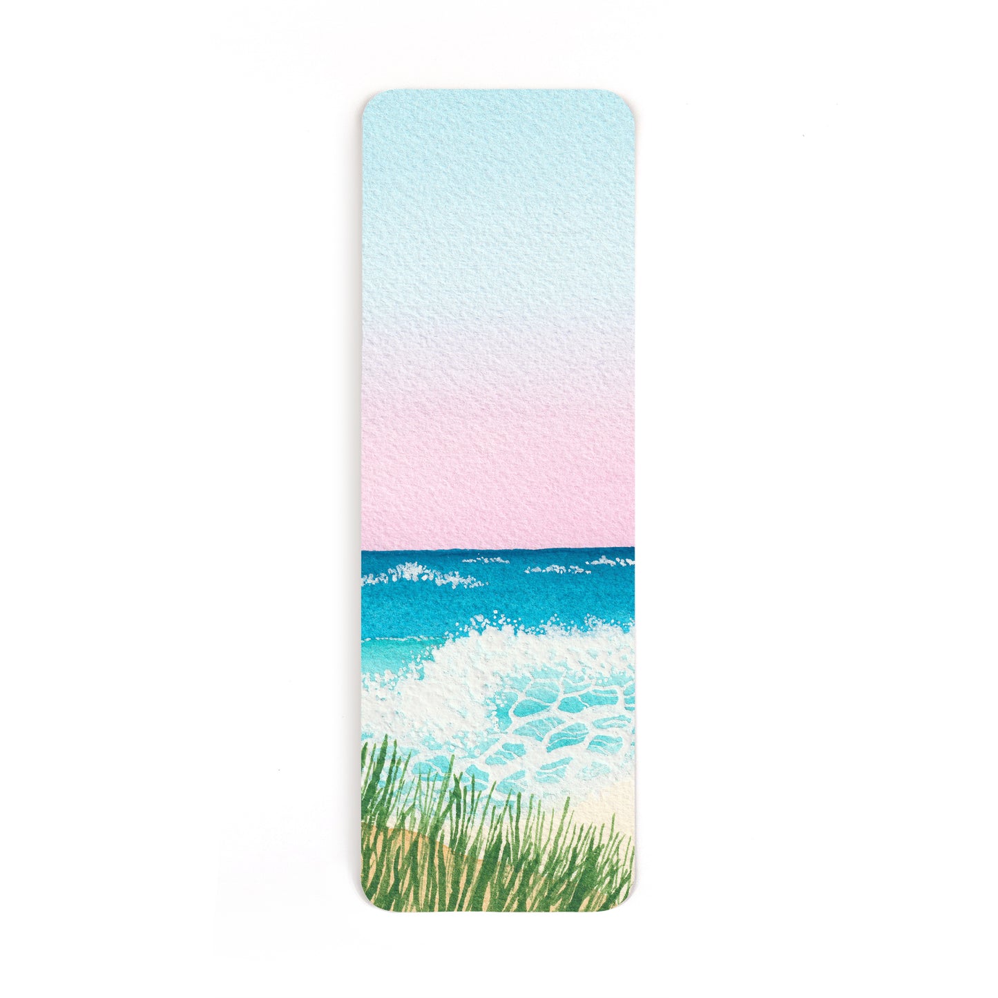 Ocean Waves Watercolor Bookmark