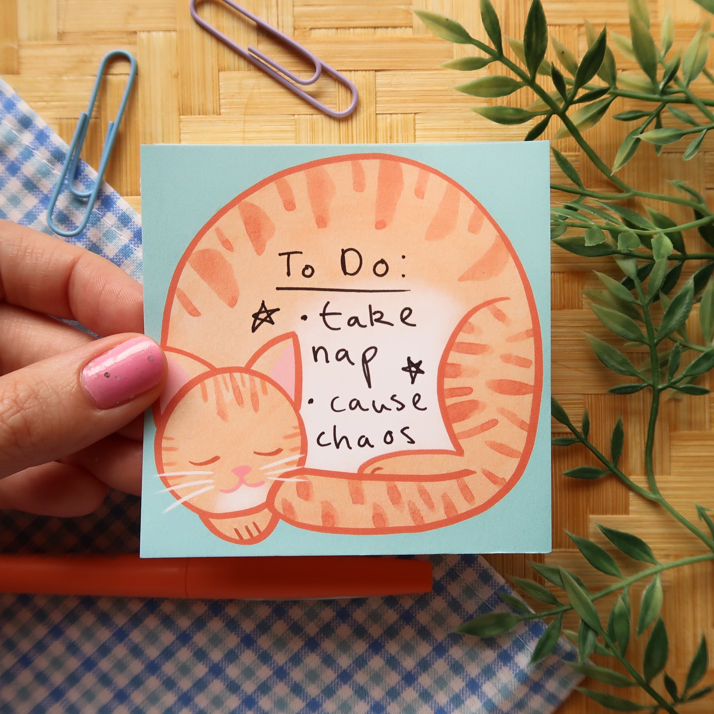 Orange Tabby Loaf Notes - Stationery