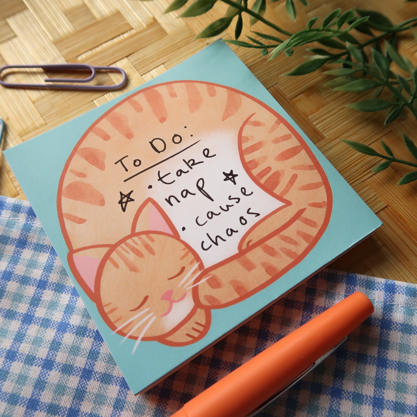 Orange Tabby Loaf Notes - Stationery