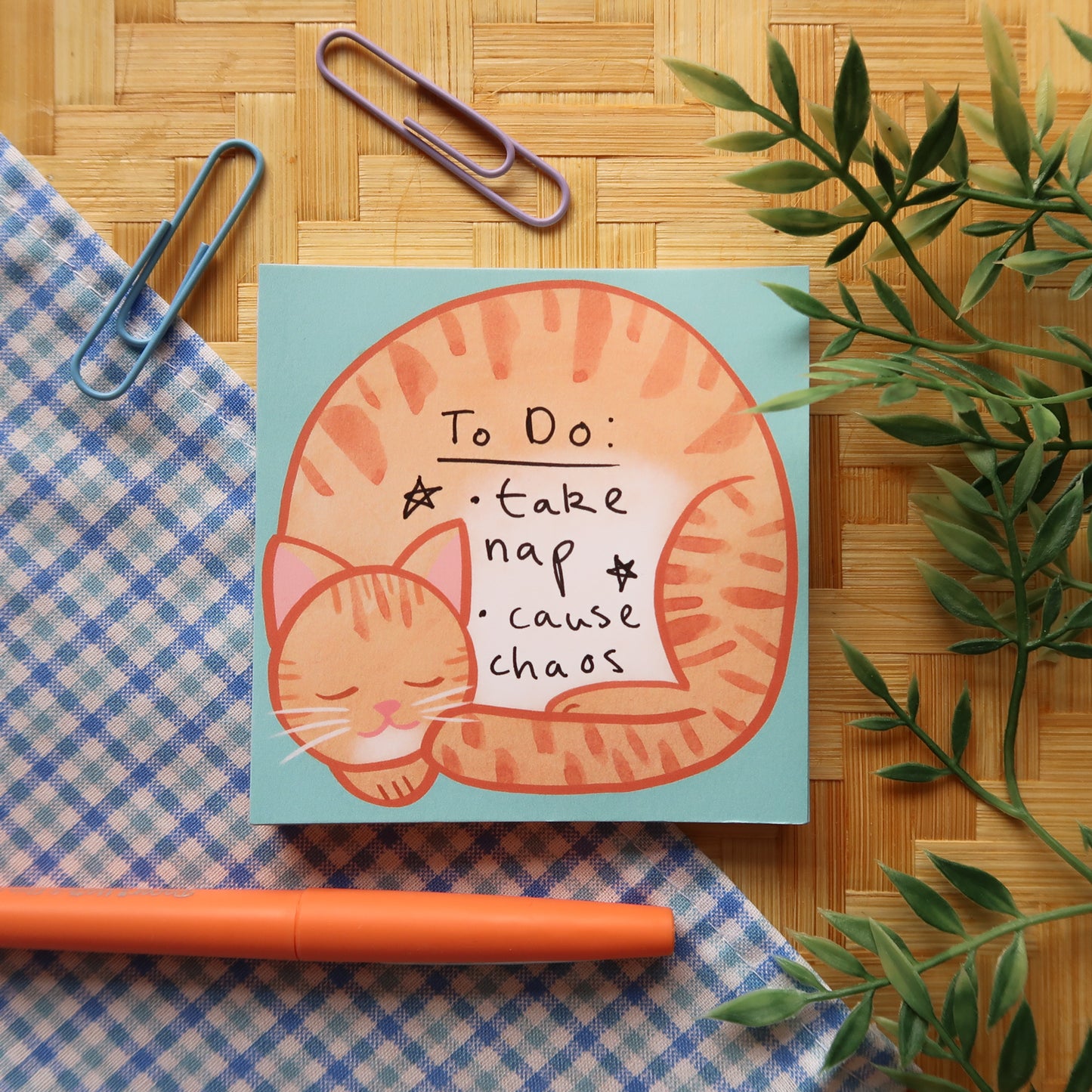 Orange Tabby Loaf Notes - Stationery