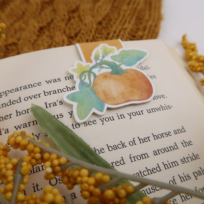 Pumpkin on the Vine - Magnetic Bookmark