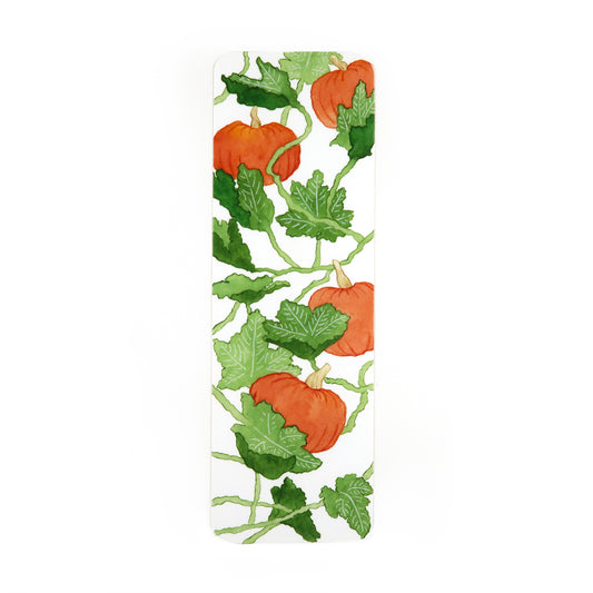 Pumpkin Vines Fall Watercolor Bookmark