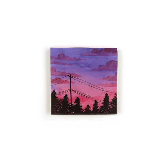 Purple and Pink Sunset Sky - Magnetic Bookmark