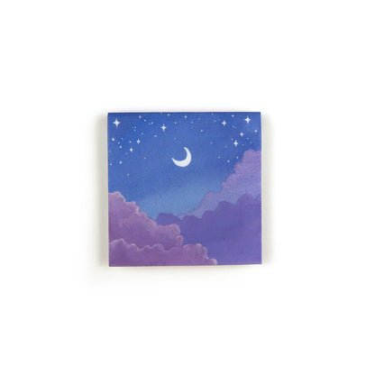 Night Sky with Purple Clouds and Moon - Magnetic Bookmark