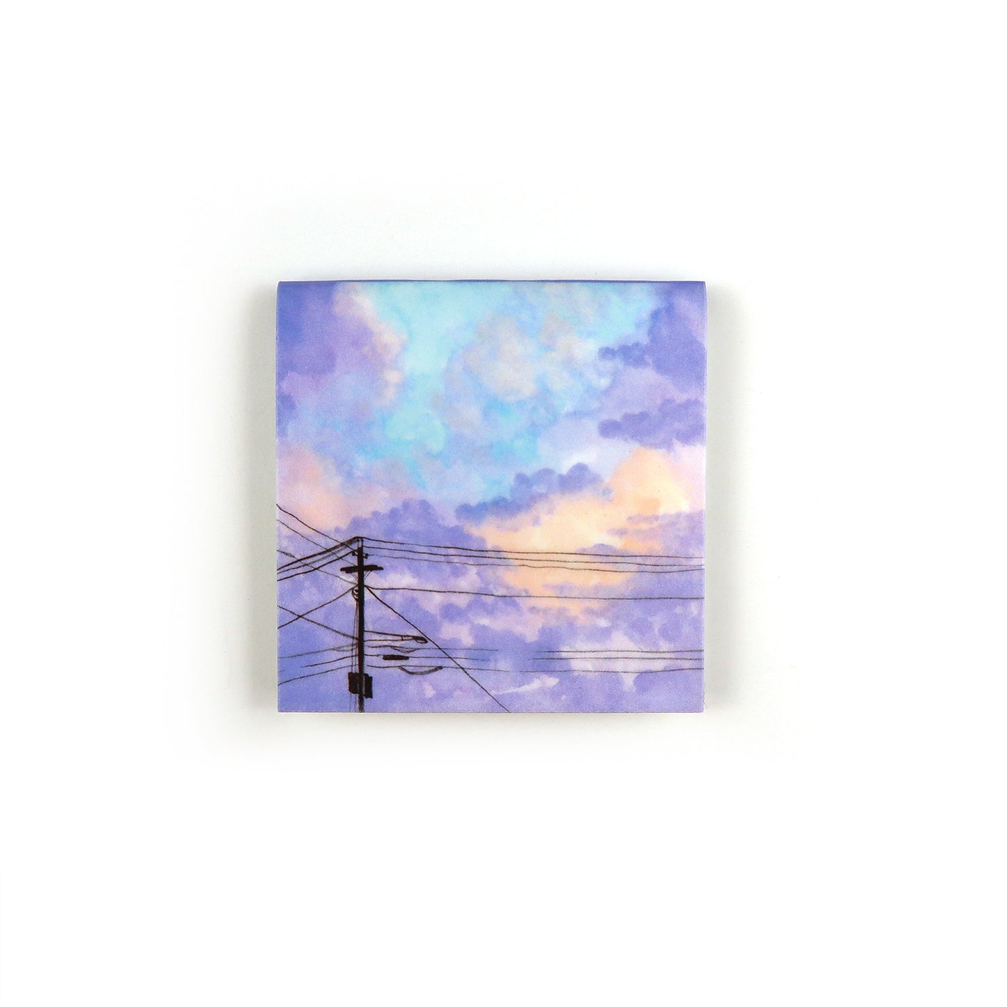 Purple Clouds and Powerlines - Magnetic Bookmark