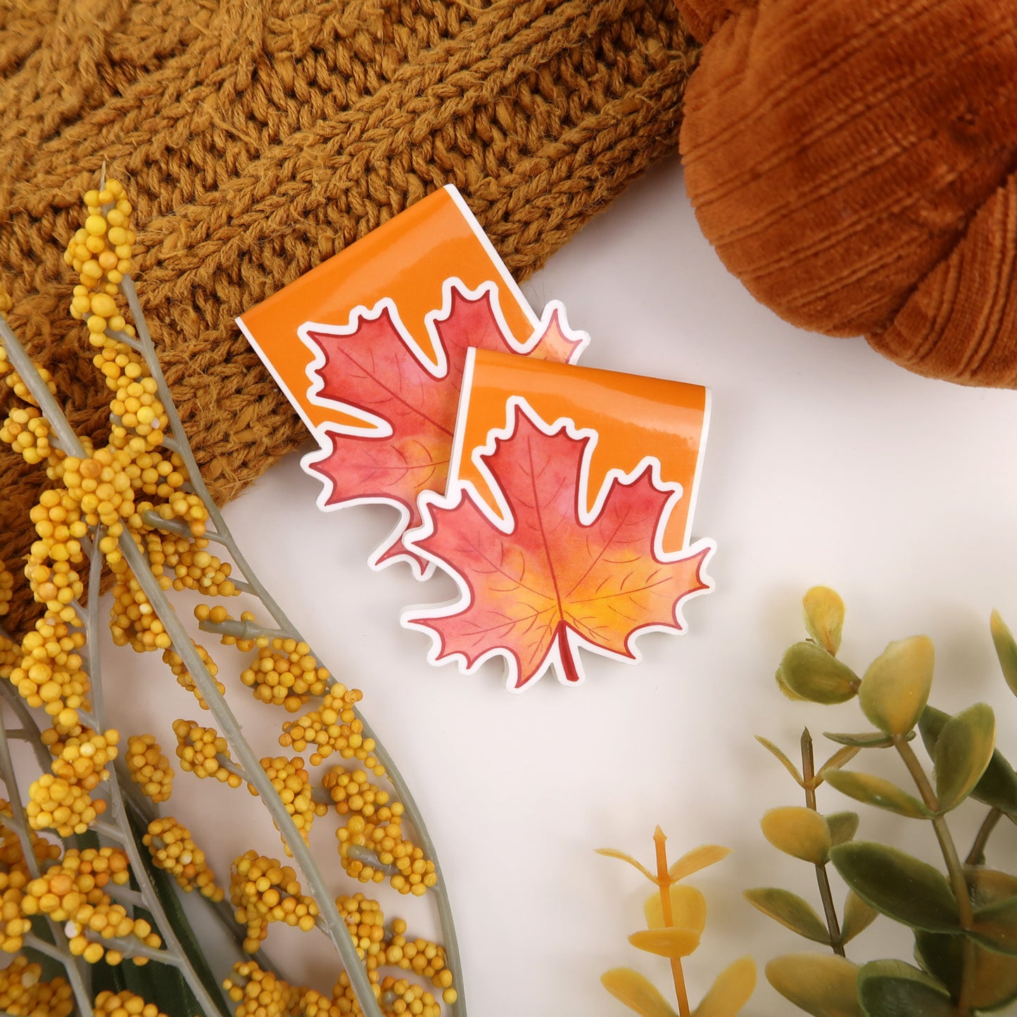 Red Maple Leaf - Magnetic Bookmark