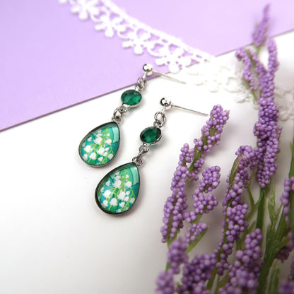 May Birth Flower Earrings - Lily of the Valley