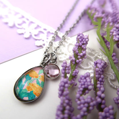 October Birth Flower Necklace - Marigolds