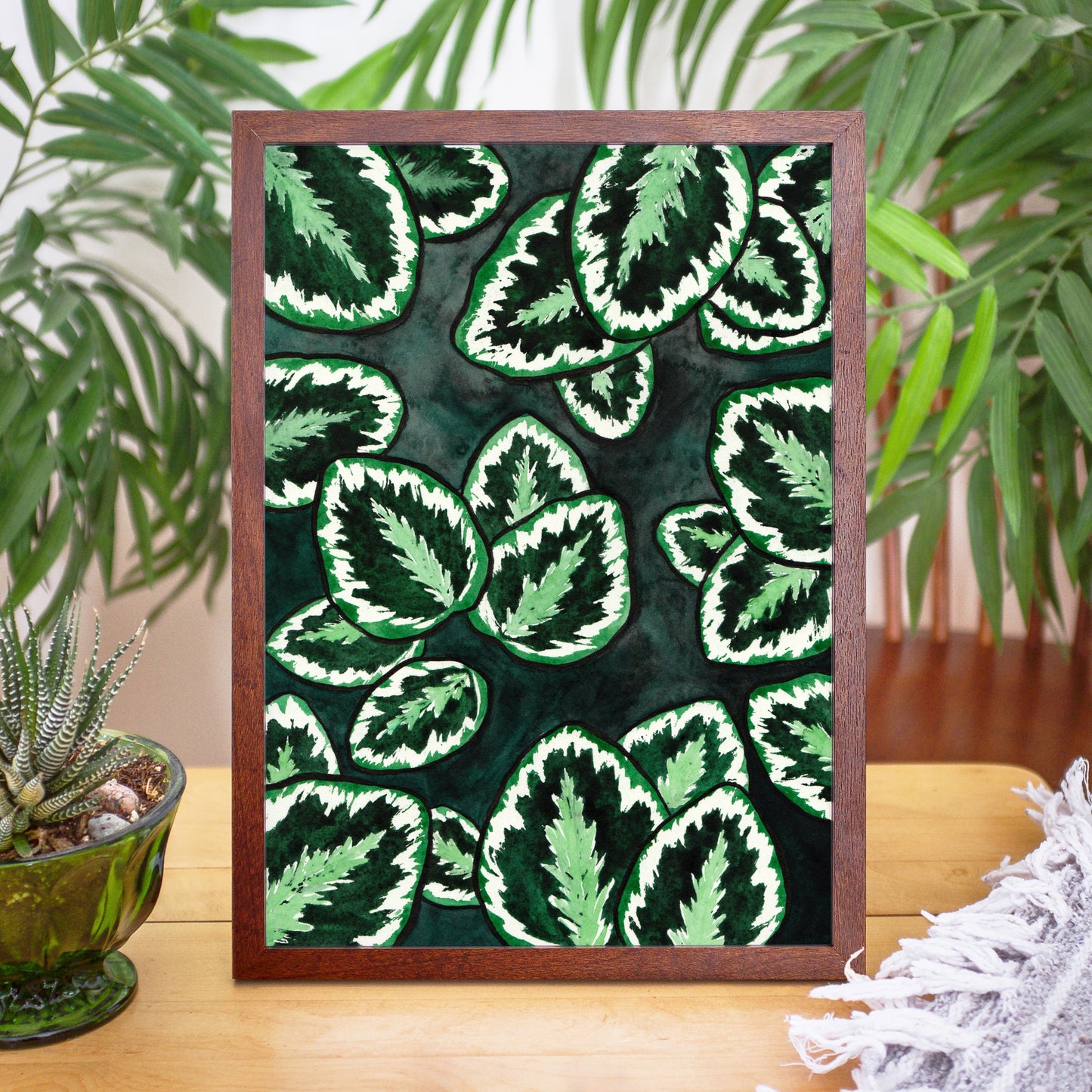 Calathea Roseopicta - Watercolor Plant Art Print