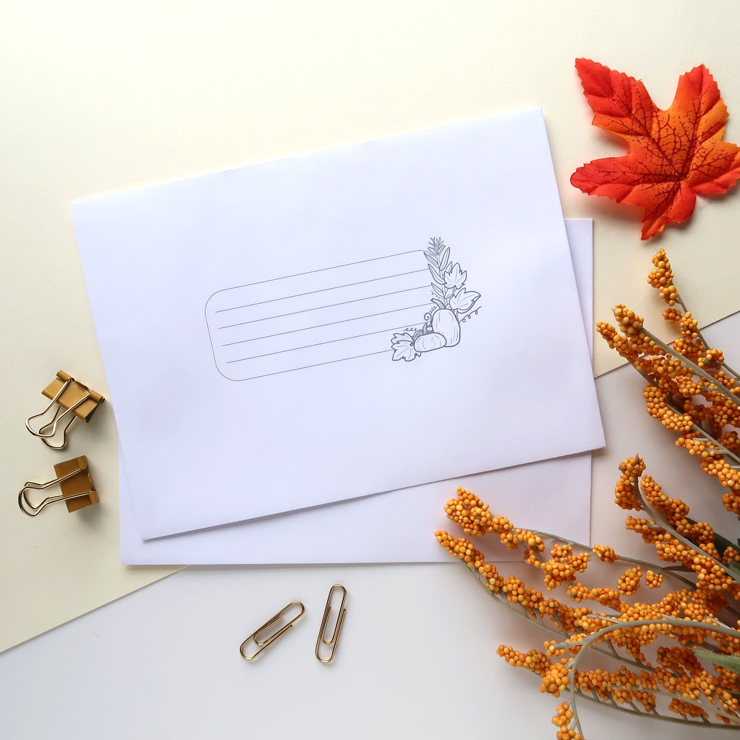Cornfields and Pumpkins Fall Letter Writing Set - Stationery