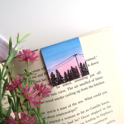 Cotton Candy Sunset Sky - Magnetic Bookmark