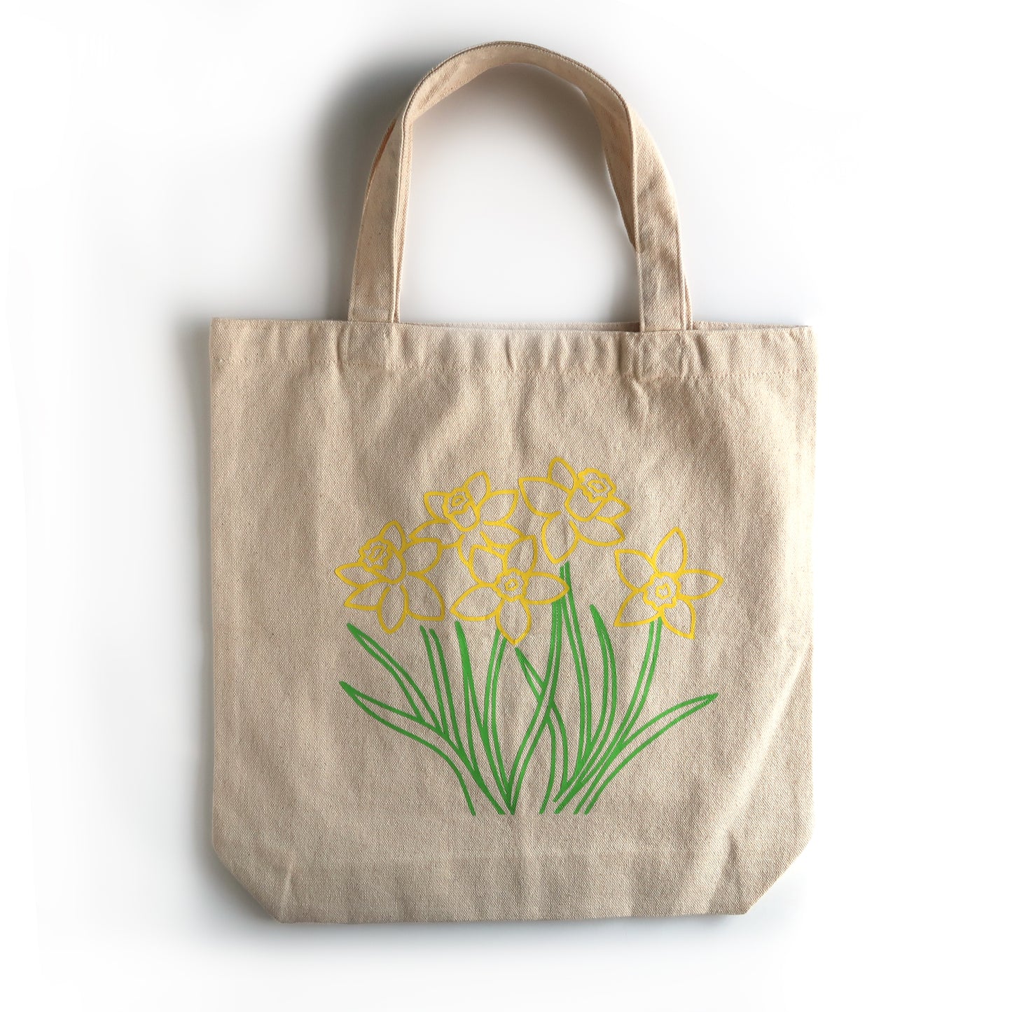 Daffodil Canvas Tote Bag with Pockets