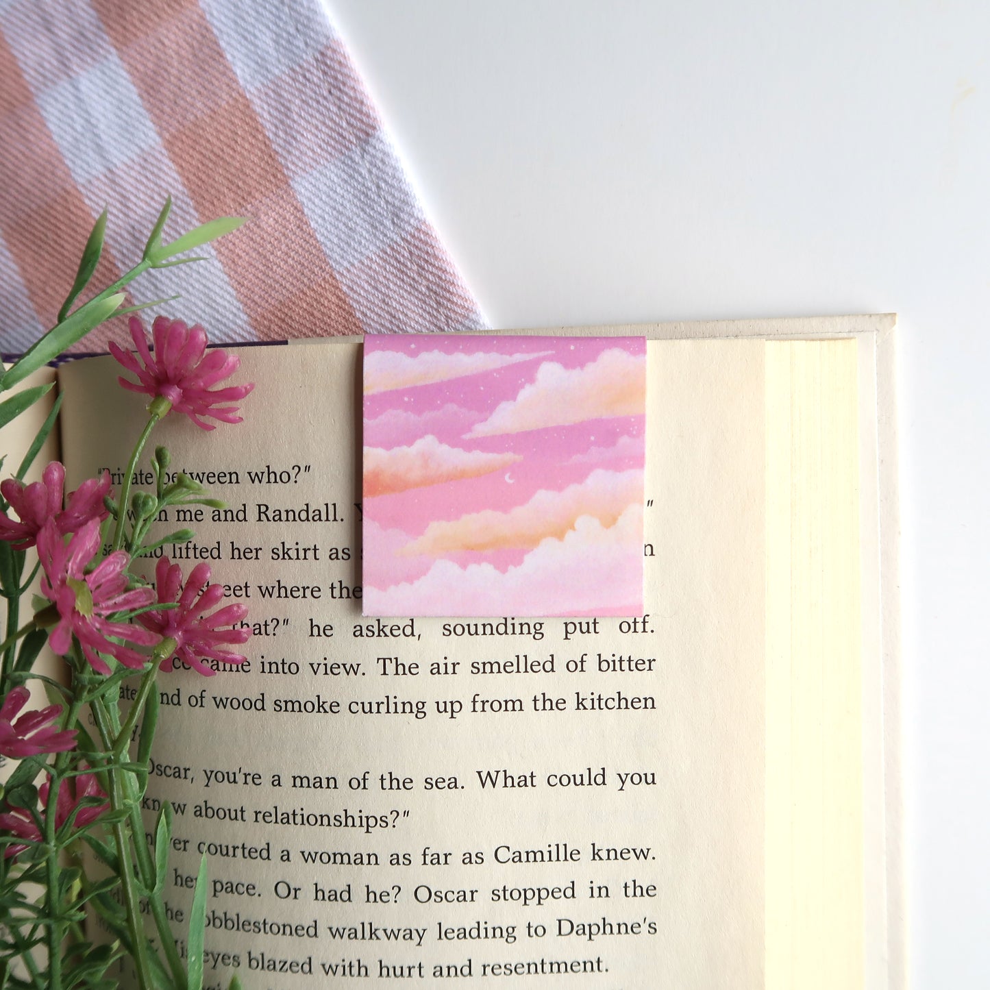 Dreamy Pink Sunset Sky - Magnetic Bookmark