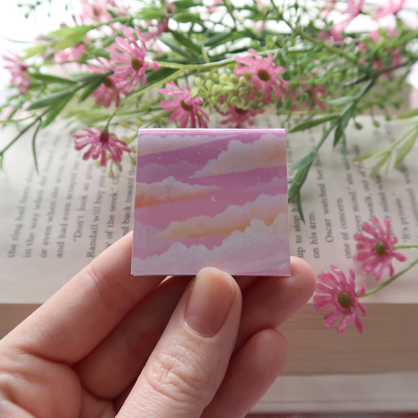 Dreamy Pink Sunset Sky - Magnetic Bookmark
