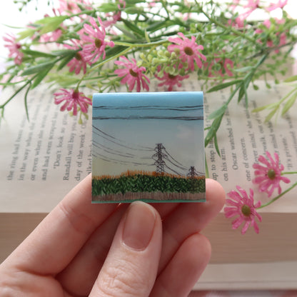 Fall Cornfields and Sky - Magnetic Bookmark