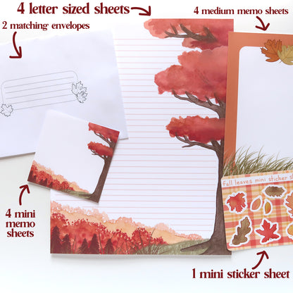 Fall Leaves Letter Writing Set - Stationery