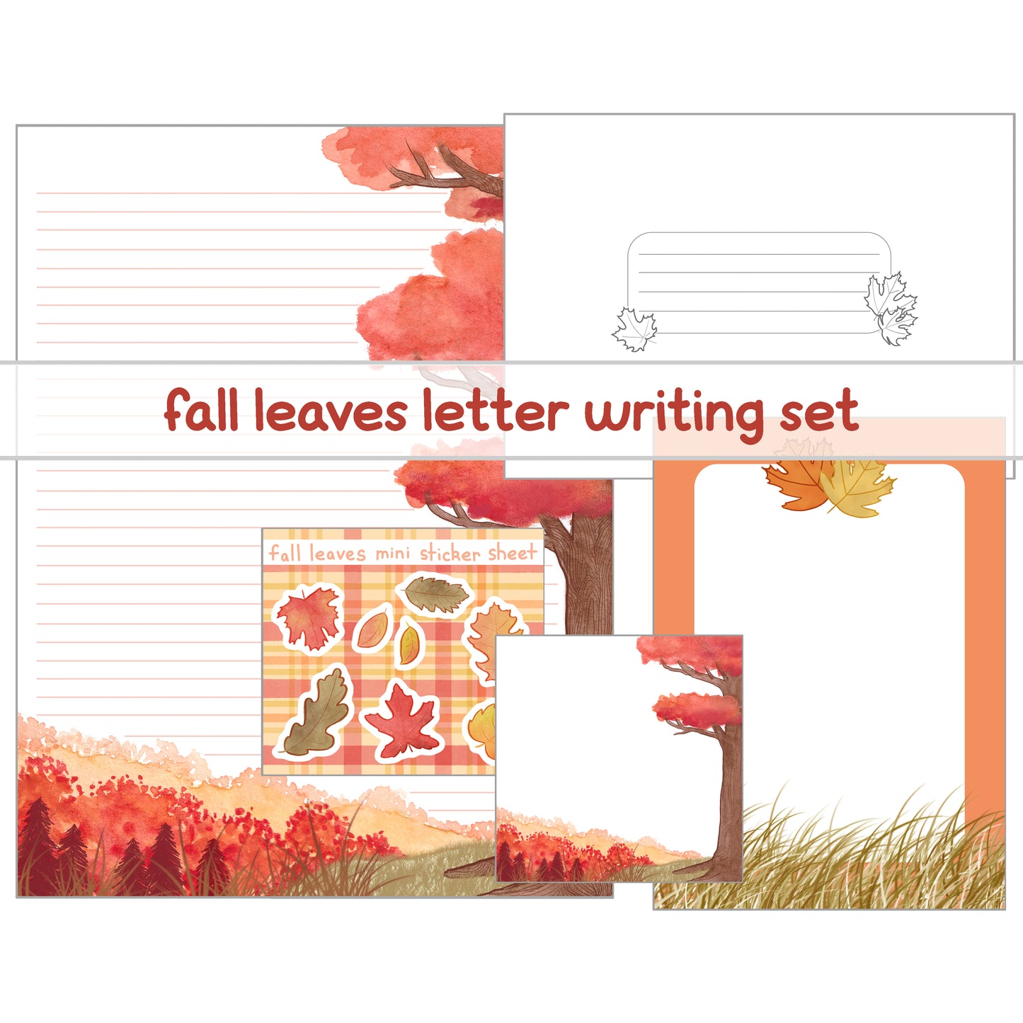 Fall Leaves Letter Writing Set - Stationery