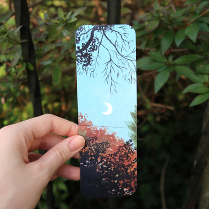 Fall Sky with Crescent Moon Bookmark