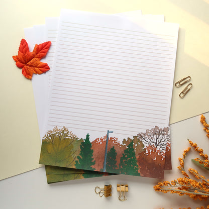 Fall Watercolor Letter Writing Set - Stationery