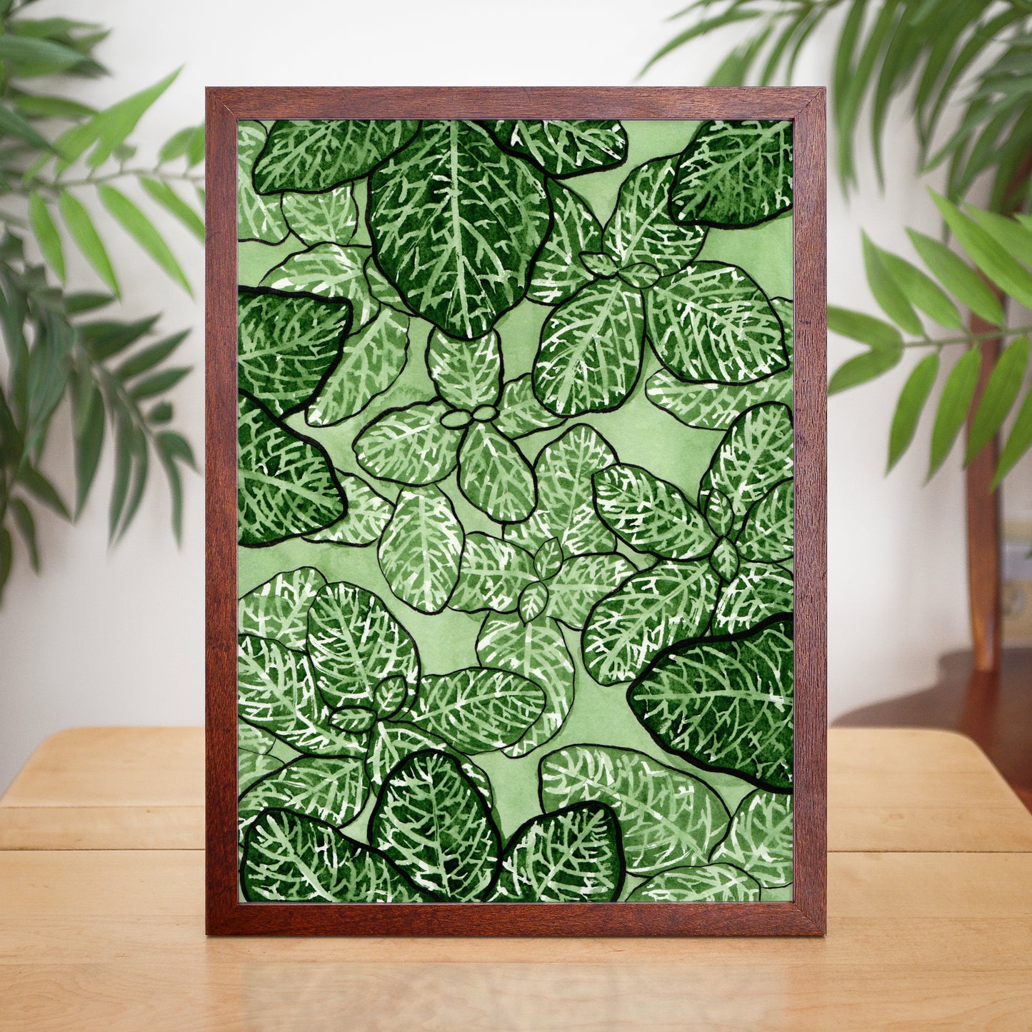 Fittonia - Watercolor Plant Art Print