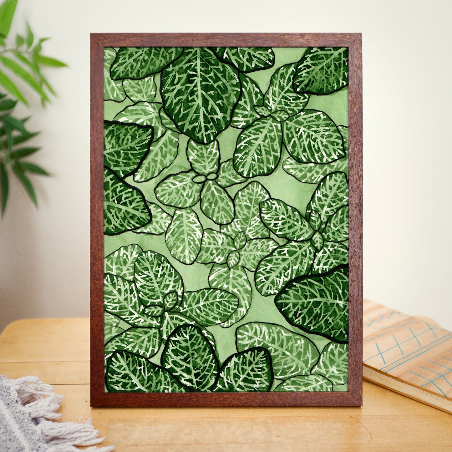 Fittonia - Watercolor Plant Art Print