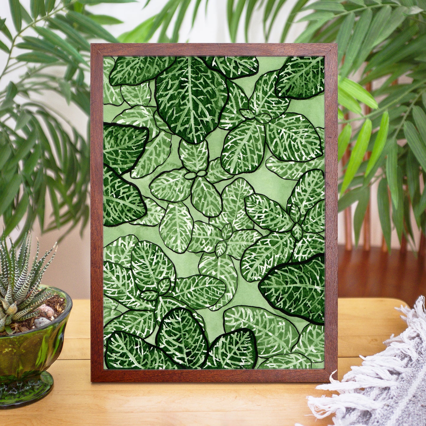 Fittonia - Watercolor Plant Art Print
