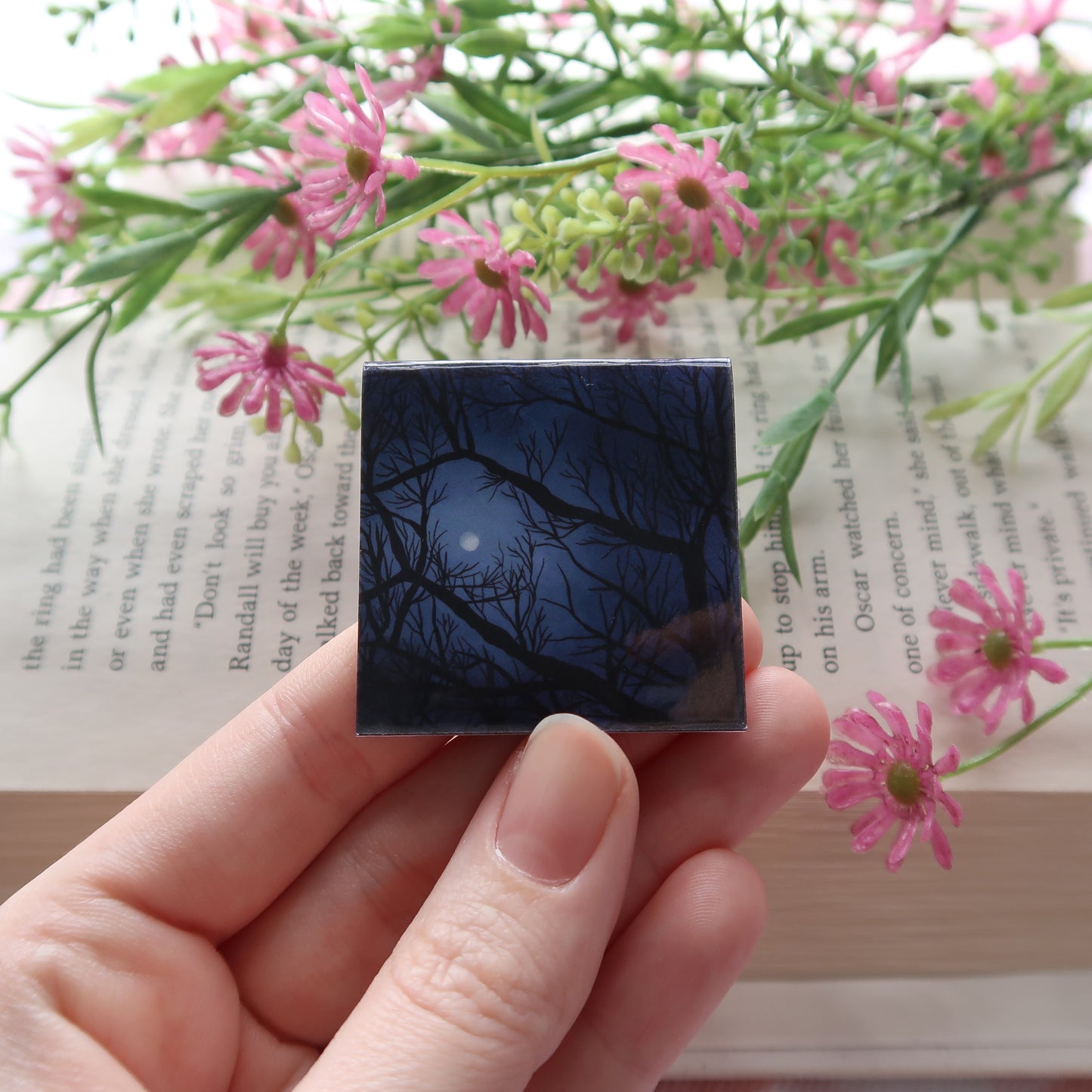 Full Moon Through the Trees - Magnetic Bookmark