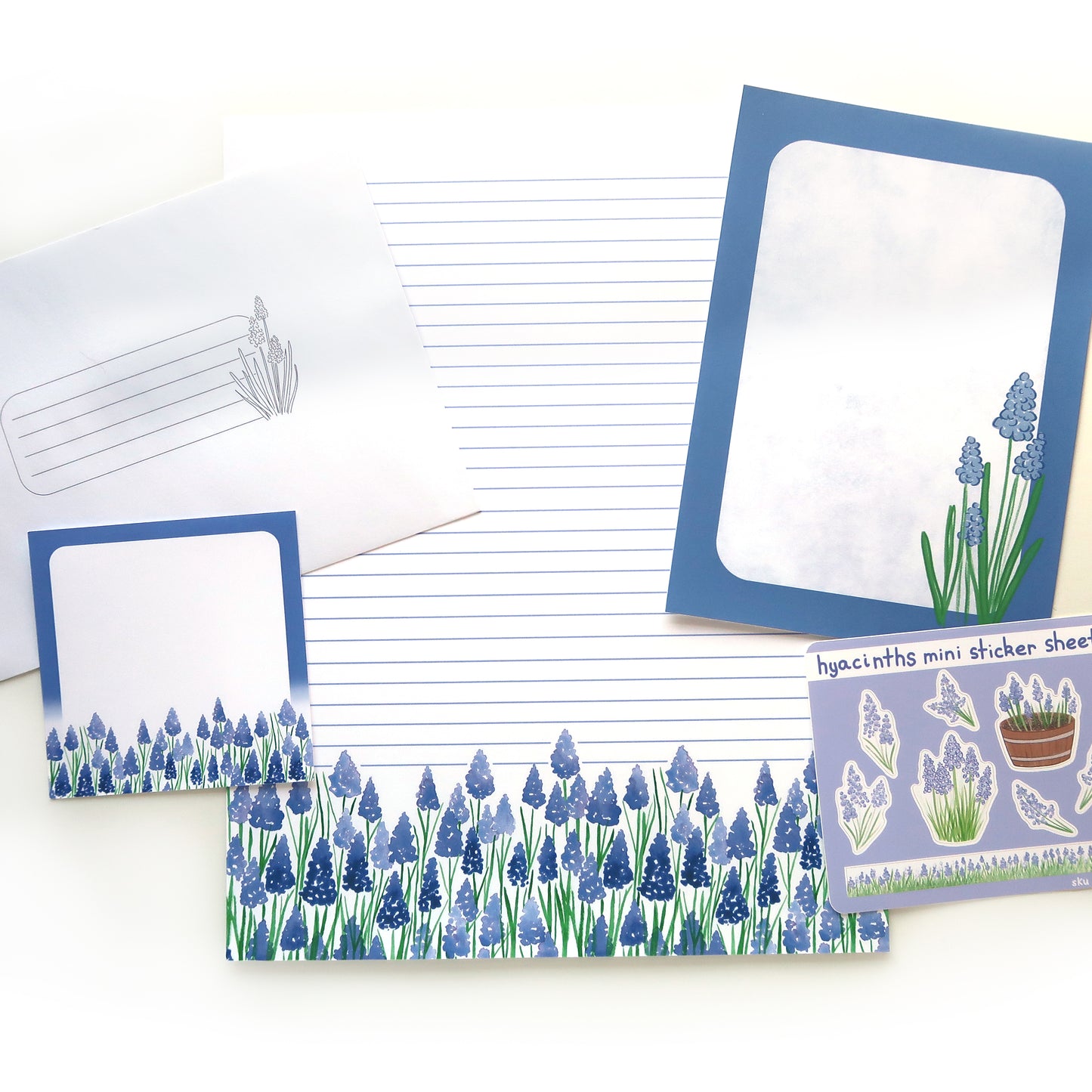 Grape Hyacinths Letter Writing Set - Stationery