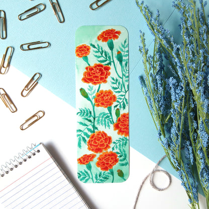 Marigold Flowers Bookmark