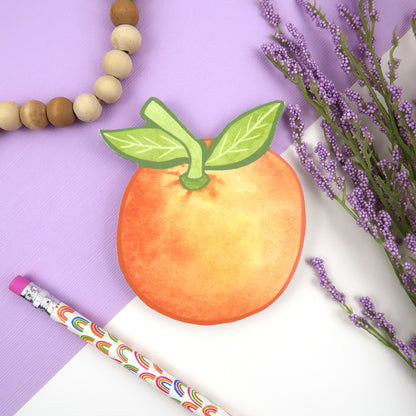 Orange Shaped Notepad - Stationery
