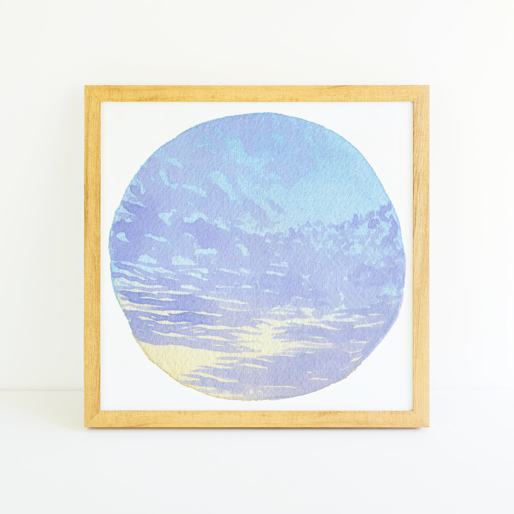 Pastel Cloudscape - Watercolor Sky Art Print