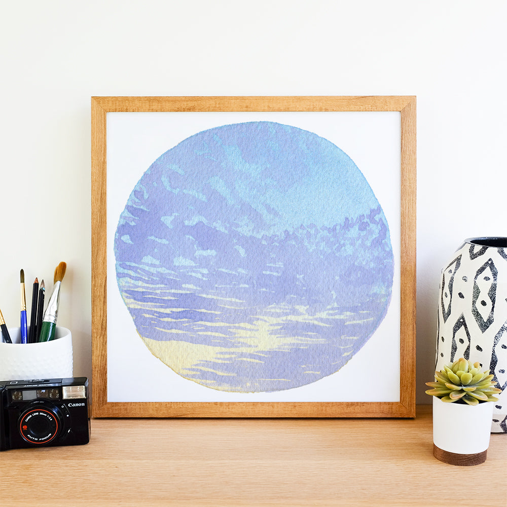 Pastel Cloudscape - Watercolor Sky Art Print