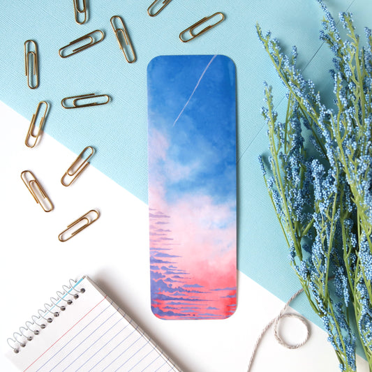 Pink and Blue Sunset Sky Bookmark